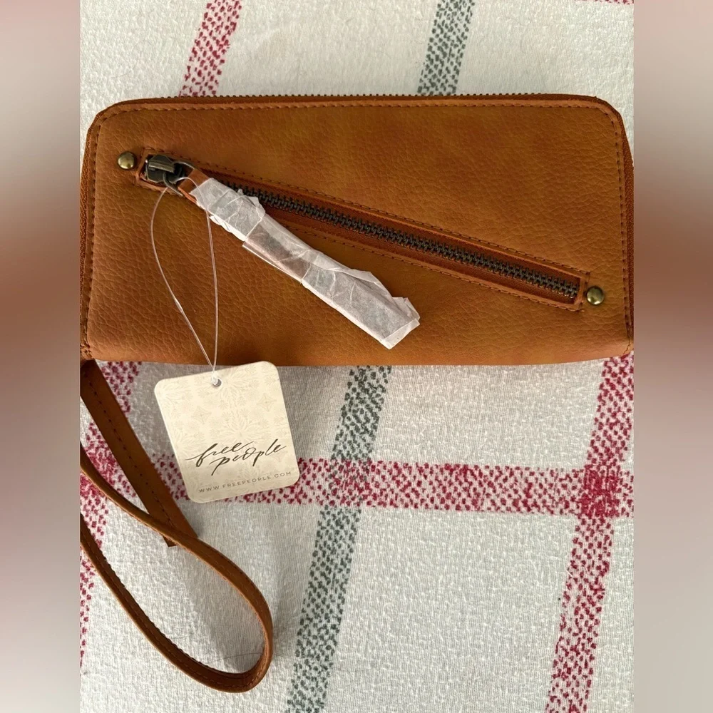 NWT Free People Vegan Leather Wristlet